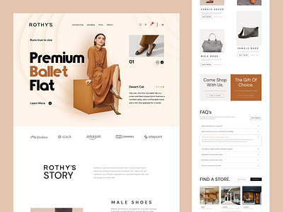 Rothy's - Women Fashion Store appearel clothing design ecommerce fashion store homepage illustration interface landing landing page shoes shopify store ui web web design website