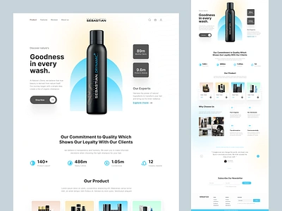 Sebastian - Perfume and Body Clones Shopify Store Design bottle cooling design ecommerce homepage illustration interface landing landing page minimal product shopify store ui web web design website