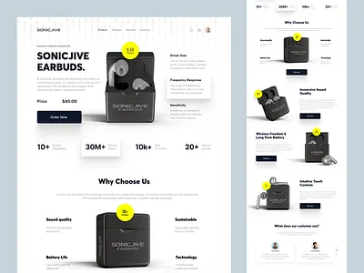 SonicJive - Bluetooth Speaker bluetooth design ecommerce electronics homepage interface landing landing page music product shopify speaker store web web design website