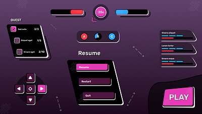 Game UI pink app branding design graphic design illustration logo typography ui ux vector