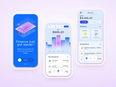 Mobile Banking App - Concept 3d app banking banking app figma finance finance management ui wallet