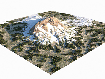 Terrains collection 1: Majestic mountain 3d art design gaea graphic design hills landscape model mountain nature procedurally substance painter terrain