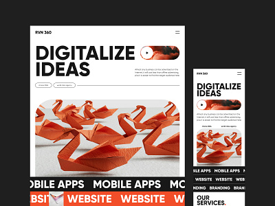 Digital Agency Website Design agency app branding design digital digital agency graphic design landing logo mobile app ui website