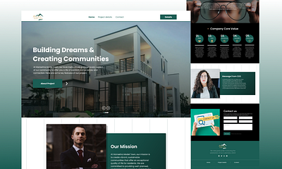 A Beautiful housing website UI landing page branding graphic design ui