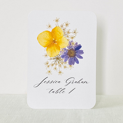 Floral Place Cards design graphic design stationery