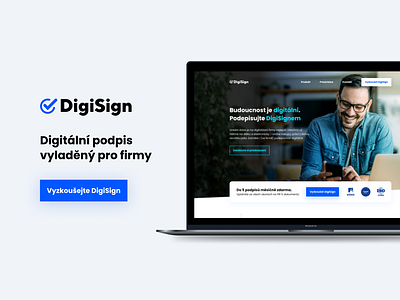 Redesign of the web presentation of the startup DigiSign digital signature redesign ui