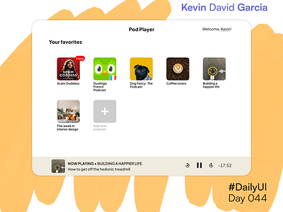 #DailyUI Day 44: Favorites dailyui favorite list podcast