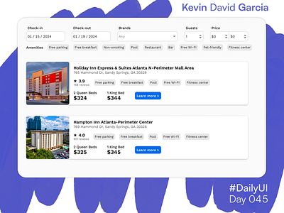#DailyUI Day 45: Info Card card dailyui hotel info card