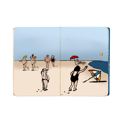 Beach day.. art artwork branding design graphic design handmade illustration sketchbook