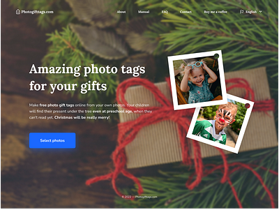 My own app to generate photo gift tags photo tags ui ux