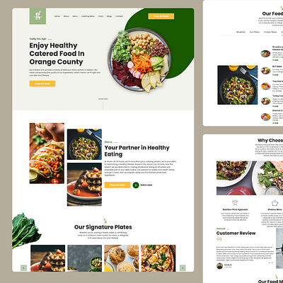 Custom Restaurant Website Design branding restaraunt landing page restaraunt ui ui website design