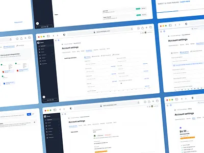 Account settings UI preferences product design saas settings