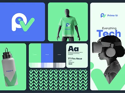 Prime Vi Logo presentation branding graphic design logo logo design