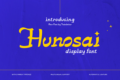 Hunosai - Display Font wedding