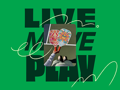 Let Live Brand Identity - Brand Voice brand branding colorful design fort worth fun identity illustrator live marks move paddles pickleball play playful sketchy sport type typography