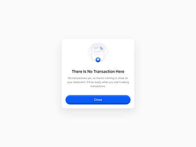 Just Empty State📱 app design clean design empty state flat modal pop up simple transaction ui