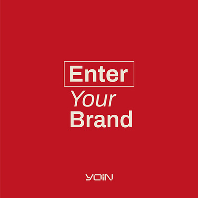 Slogan #EnterYourBrand | Yoin Design Studio branding design design logo graphic design logo logo design logo inspiration logo project logotype modern wordmark