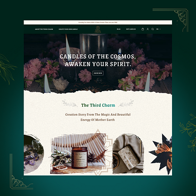 The Third Charm - Spiritual Candles Shop Website ui