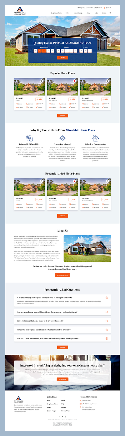 Affordable House Plans // Web Design floor plan home house house plan property real estate real estate web design web design