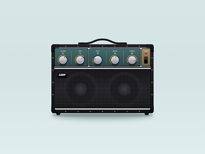 Classic AMP amp application design icon illustration music ui web