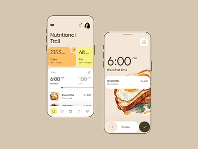 nutritional trail app app design app interface app ui design application application design application ui best app design bn digital bndigital dashboard design food ios ios app design mobile mobile app mobile application design scheduling ui