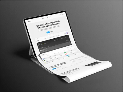 Landing page - Finance bank dashboard finance landing page mobile app money payment transaction ui uiux web webapp