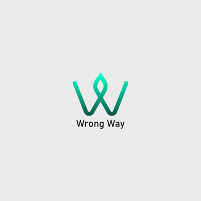 Wrong Way - Logo brand branding design fyp graph area grapharea graphic design huruf w ikon indonesia lfl logo logo huruf logo huruf w logo w logogram logos vector w wrong way