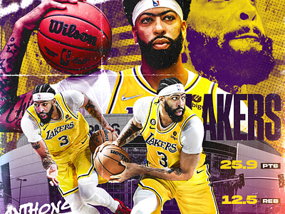 Anthony Davis Lakers Poster graphic design photoshop poster