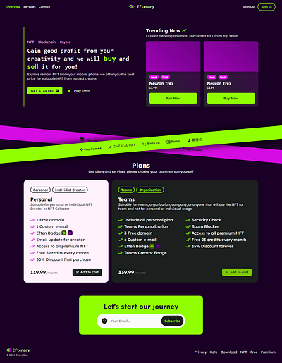 Eftenaty Web Design Landing Page landing page ui web design