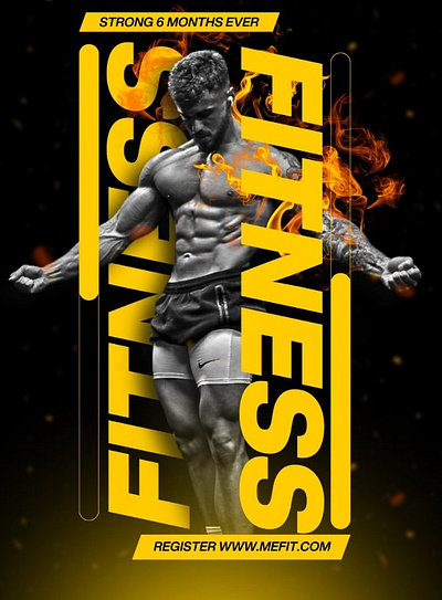 FITNESS poster branding fitness graphic design poster