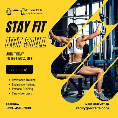 Fitness Club Poster branding fitness graphic design poster social media post