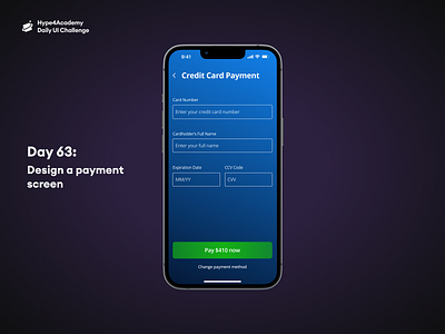 Day 63: Design a payment screen checkout screen checkout ui daily ui challenge dailyui hype4academy illustration mobile design mobile ui payment payment screen payment screen design payment screen ui payment screen ui design ui ux