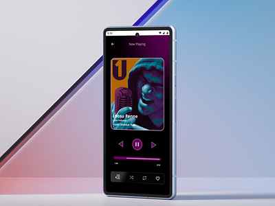 Duo Tone Music player App ui uichallenge