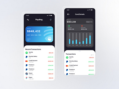 Payding Banking App app appdesign design graphic design mobile mobileapp mobileappdesign ui uidesign uidesigner uiux uiuxdesign ux uxdesigner