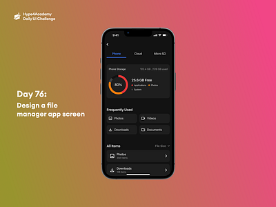 Day 76: Design a file manager app screen daily ui challenge dailyui design file manager file manager app file manager app ui file manager design file manager mobile file manager ui design hype4academy mobile design mobile file manager mobile ui ui ux