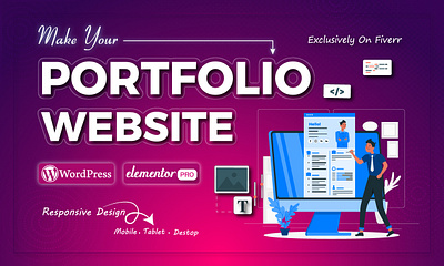 I will build a personal or business portfolio website photograph elementor portfolio website website wordpress