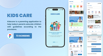 Kids Care - Parenting App mobile app parenting app uiux