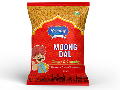 Moong Dal Namkeen Pouch Design branding moong dal namkeen design namkeen packaging pouch pouch design pouch packaging snacks design