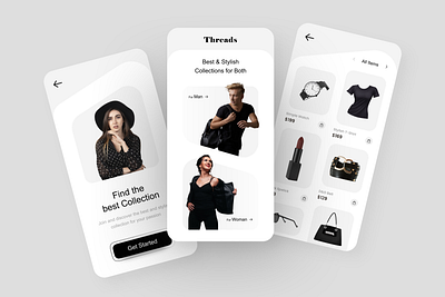 Fashion Store - Mobile App application clothes app design fashion store mobile app online shop shopping top trend trending ui