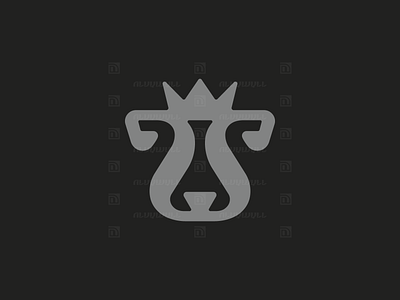 Dog King Face Logo animal art branding crown design dog elegant eye face flat graphic design head king logo minimal modern pet sale simple wild