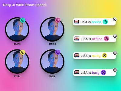 Daily UI #081: Status Update daily ui design figma graphic design logo messaging messaging app status status update ui