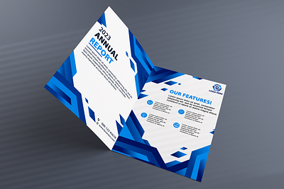 Company's Annual Report Card Design annual reprt graphic design professional bifold report card