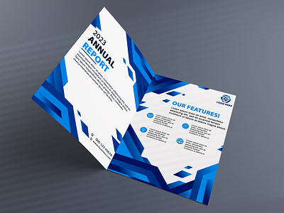 Company's Annual Report Card Design annual reprt graphic design professional bifold report card