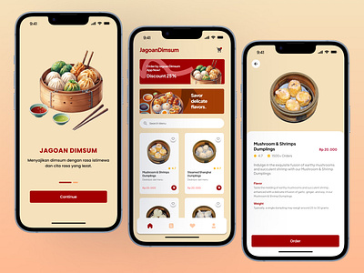 Food Ordering App food apps jagoan dimsum mobile app uiux