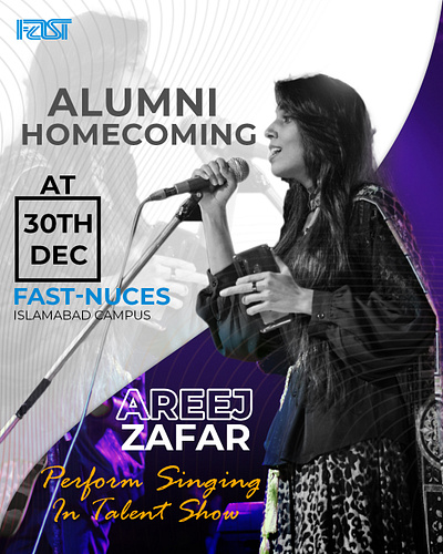 Areej Zafar | Talent show Post areej zafar post post design talent show post