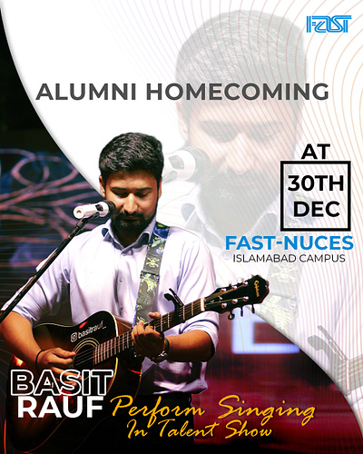 Basit Rauf | Talent Show Post basit rauf post design singer post social media post talent show