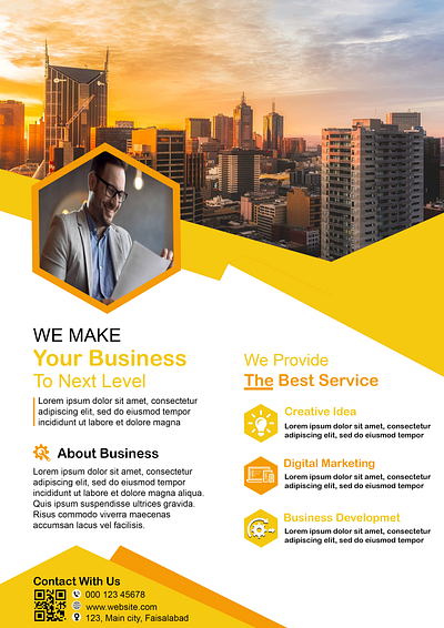 Business flyer brochure design business flyer graphic design