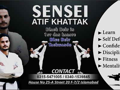 Post Design | Atif Khattak atif wazir graphic design karate post social media post