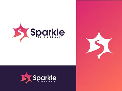 Sparkle Trips Travel Logo Branding brand identity branding business logo branding designer graphic design holiday hygee life logo logo design logo designer logo for travel agency logos s letter simple branding spark logo travel logo travels trip usa vacation logo