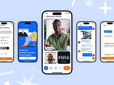 Video Conferencing Mobile App app app ui best app design meeting app mobile mobile app design company mobile app ui ui video app videochat